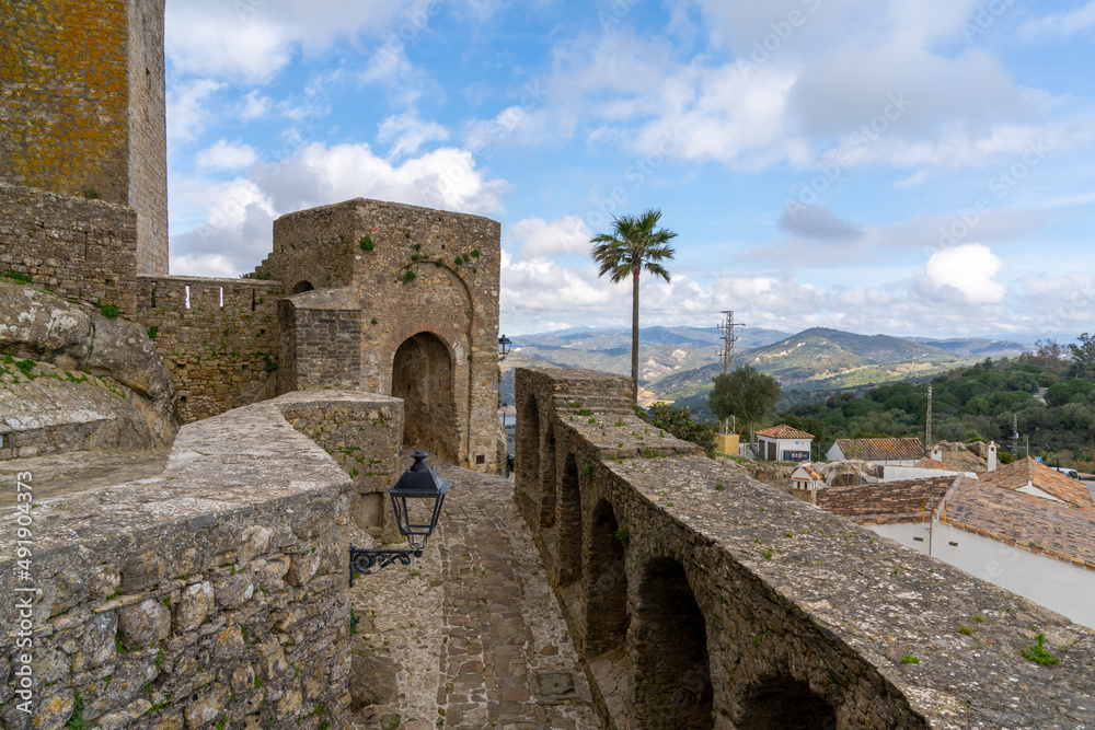detail view of the historic Moorish castle in Castellar de la Frontera