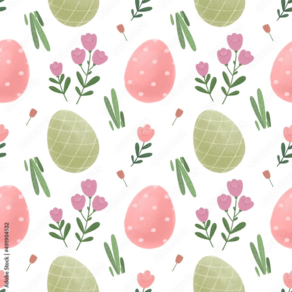 Seamless Easter pattern, great for wrapping paper, fabric and more. Seamless Easter pattern, great for wrapping paper, fabric and more.