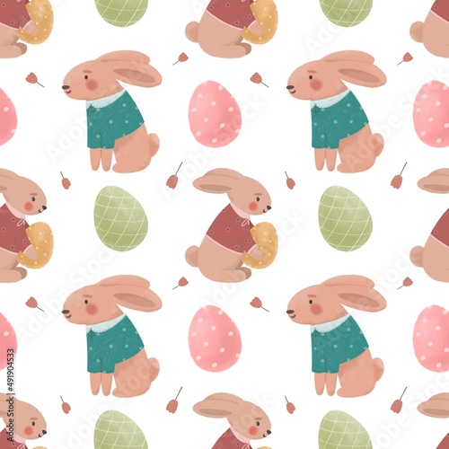 Seamless Easter pattern, great for wrapping paper, fabric and more.