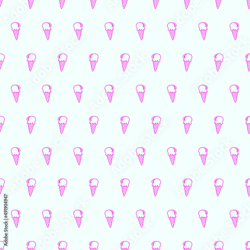 seamless ice cream pattern for background, greeting card, packaging, texture, fabric pattern, wallpaper, ice cream shop wall decoration