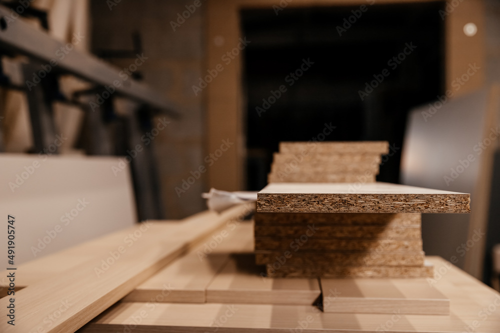 Blanks for work in the furniture industry. Copy space Blanks for work in the furniture industry. Copy space