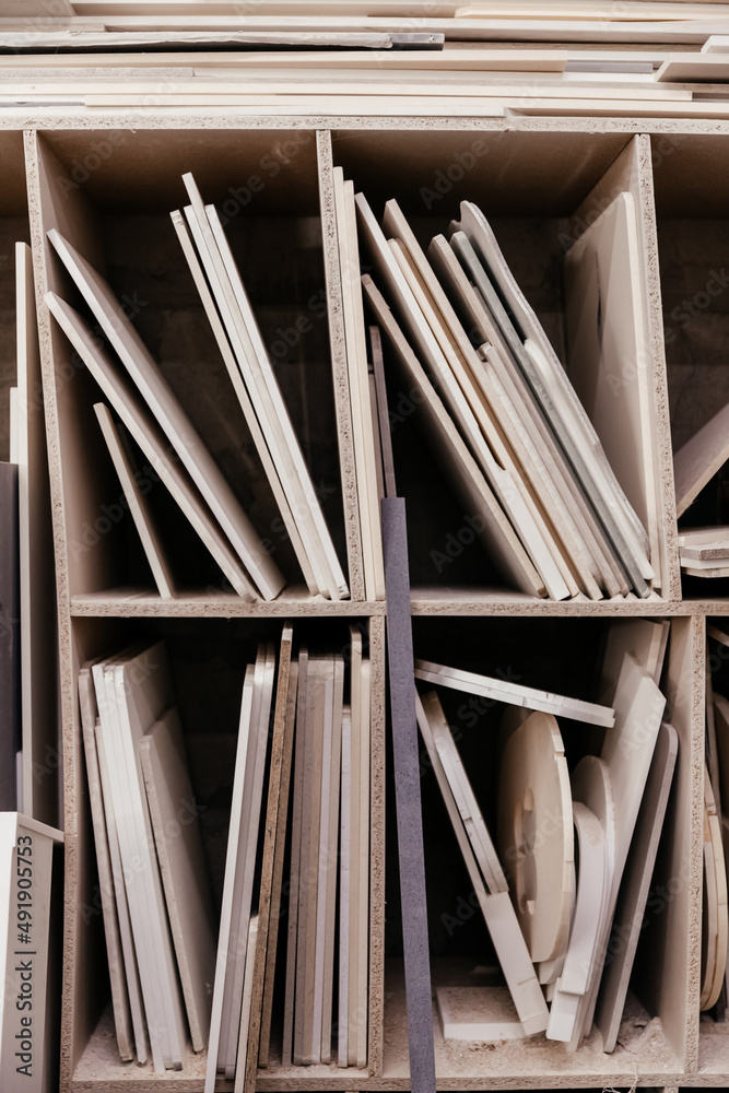 Blanks for work in the furniture industry. Copy space Blanks for work in the furniture industry. Copy space