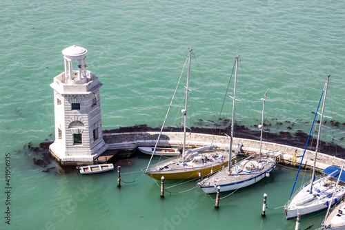 Venice high angle pier lighthouse