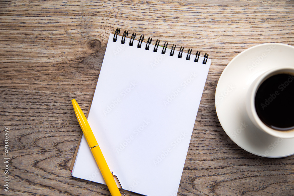 blank notepad and coffee cup blank notepad and coffee cup