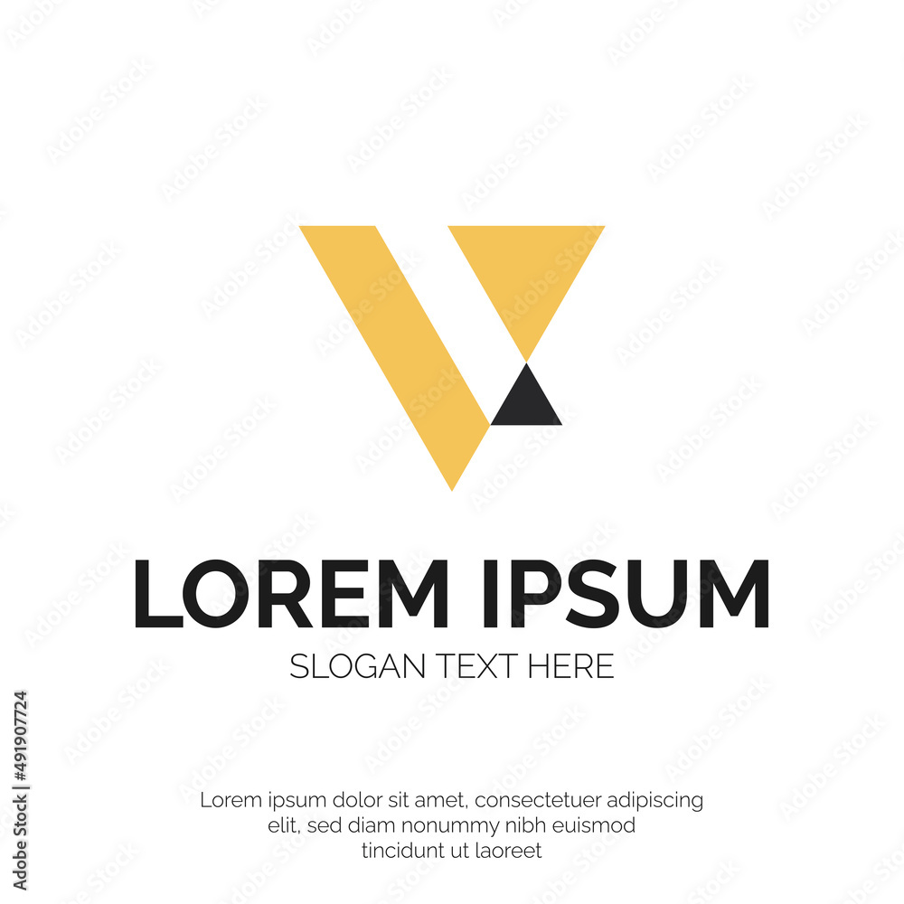 V Letter and Triangle Logo Design Premium Vector V Letter and Triangle Logo Design Premium Vector