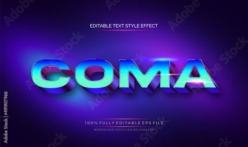 Editable modern text effect. Text style effect. Editable fonts vector files.