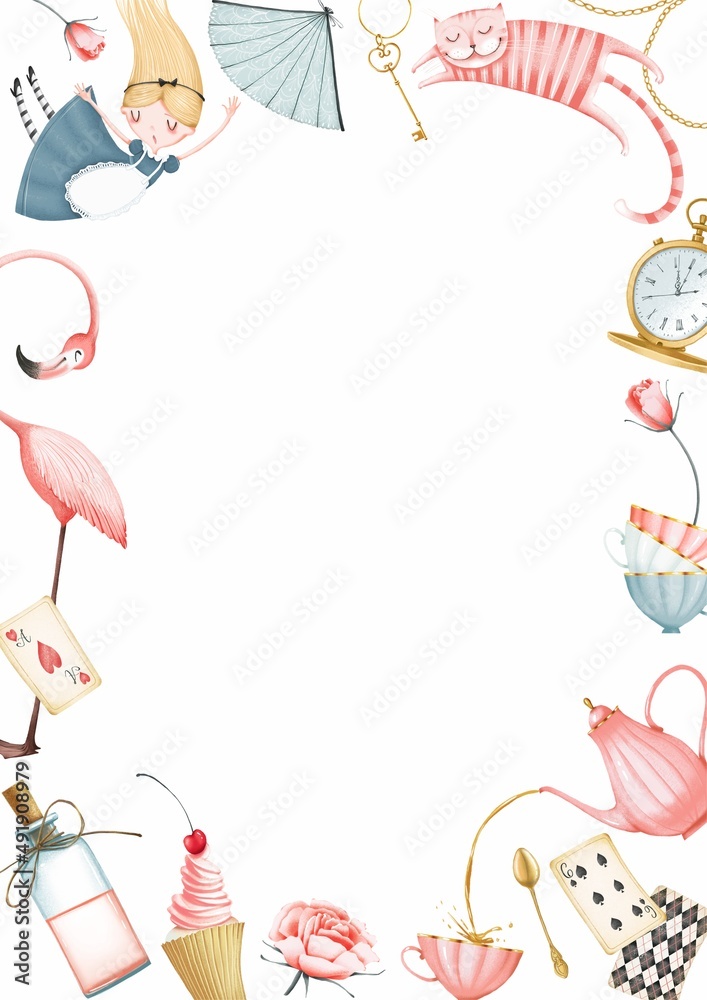 Alice In Wonderland Clip Art Borders