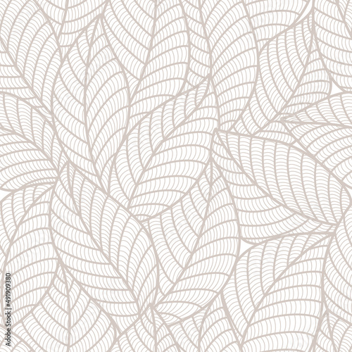 seamless  lace  floral   background with leaves. abstract floral vector pattern.