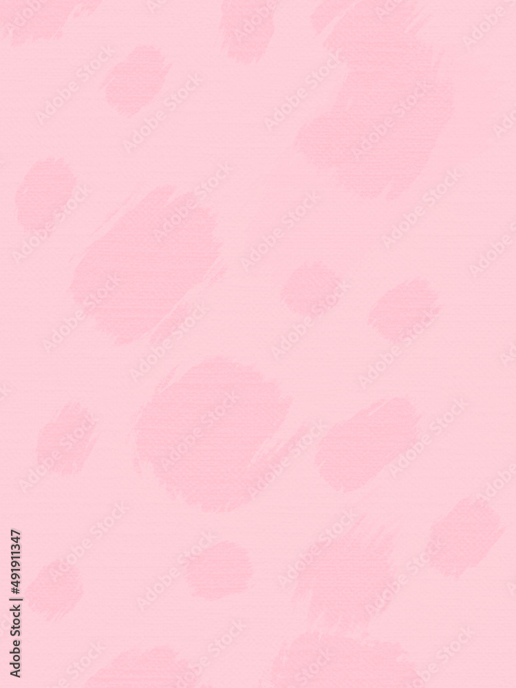 The background is pink with spots in a chaotic manner.Background for packaging or fabric. Bright drawn illustration.Print background.