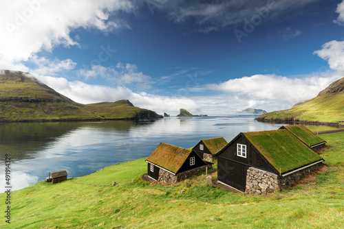 Faroe Islands, Denmark, Village od Bour