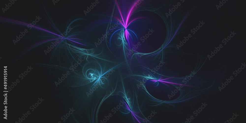 3D rendering abstract multicolor fractal background