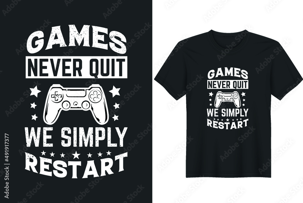 Gaming Lover Quotes Typography T-Shirt Design, Posters, Greeting Cards, Textiles, and Sticker Vector Illustration