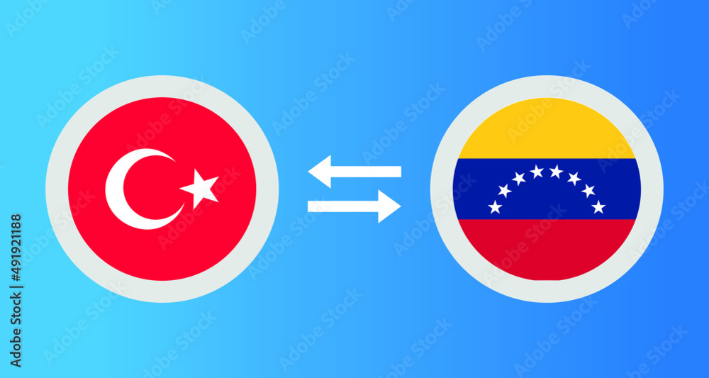 round icons with Turkey and Venezuela flag exchange rate concept graphic element Illustration template design
round icons with Turkey and Venezuela flag exchange rate concept graphic element Illustration template design