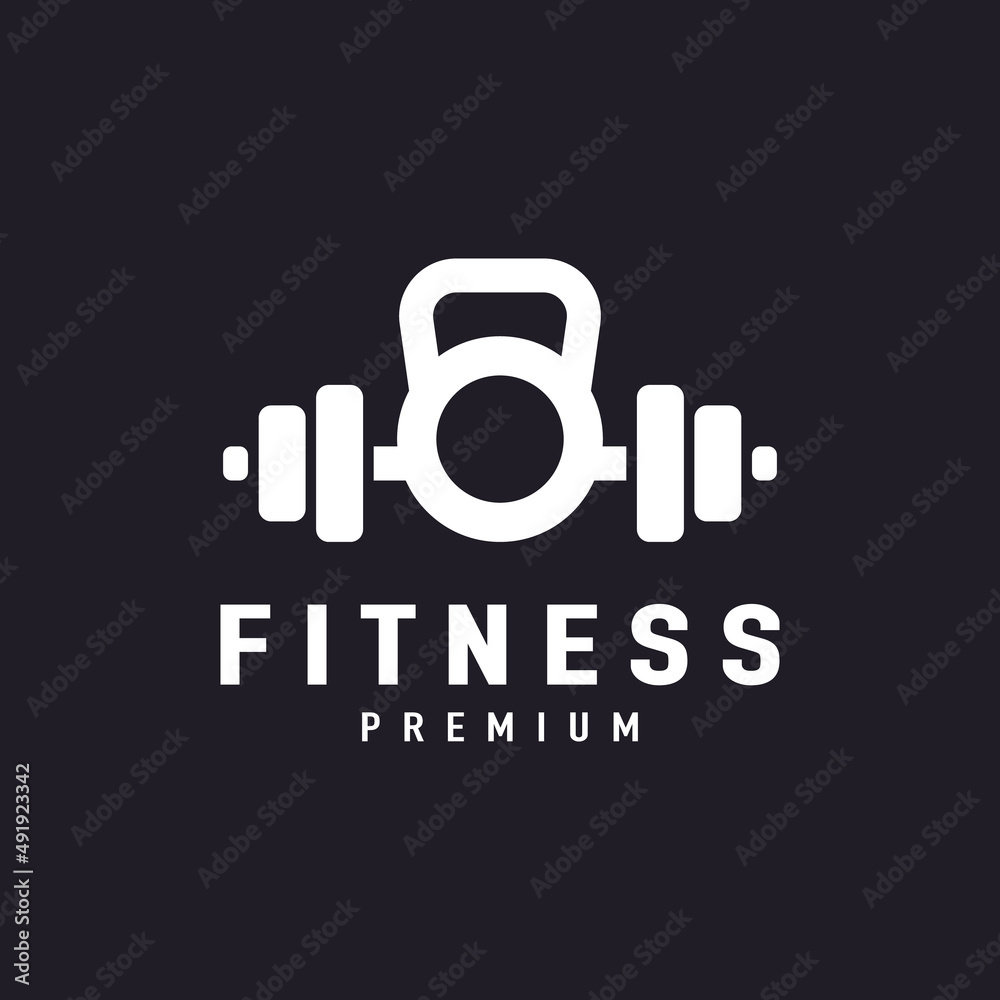 Fitness Gym Barbell Dumbbell Logo Design Inspiration