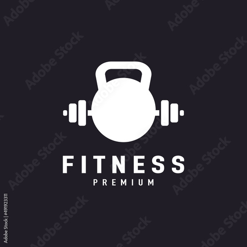 Fitness Gym Barbell Dumbbell Logo Design Inspiration