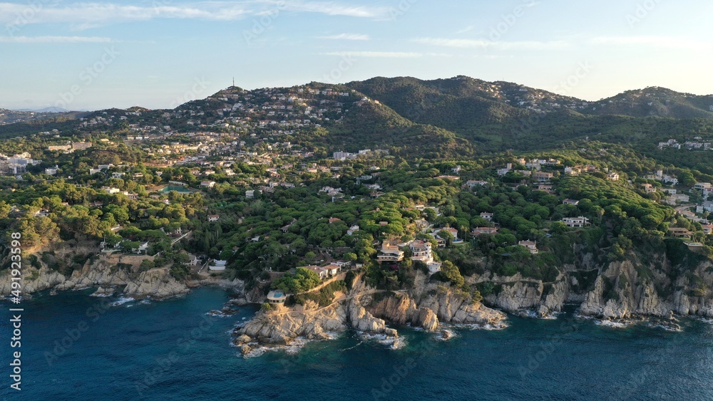 survol de Lloret de mar en catalogne sur la costa brava