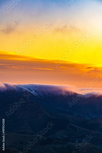 Mountain scenery during sunset in New Zealand © Ingmar