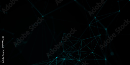 Abstract beautiful geometric background. Abstract plexus futuristic, polygonal space with a dark background. Plexus fantasy. Abstract technology