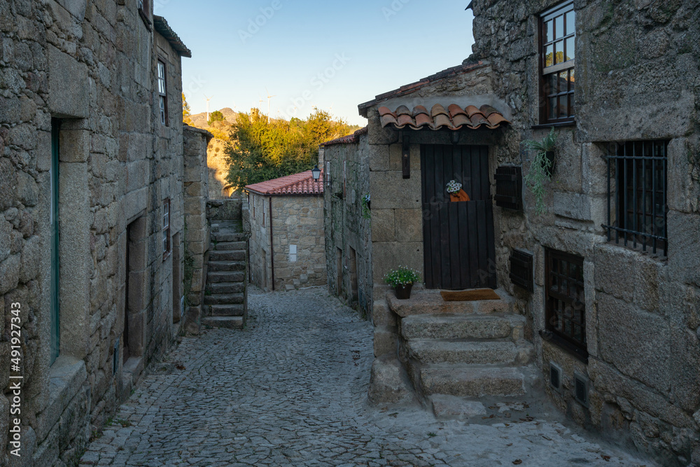 Antique stone houses from Sortelha, in Portugal