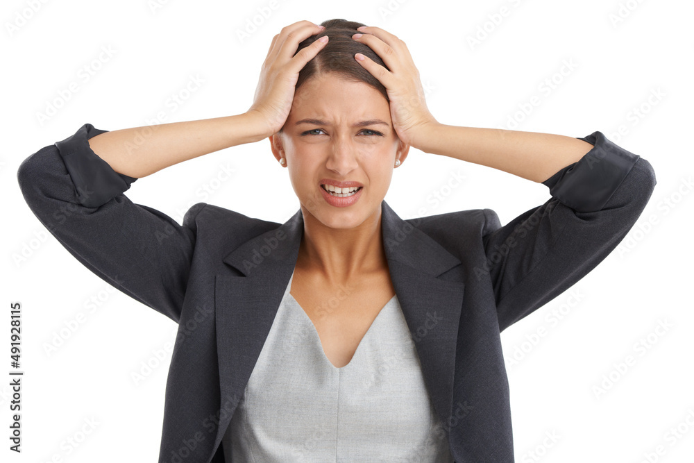 I need a break. Studio shot of an attractive young businesswoman looking frustrated. I need a break. Studio shot of an attractive young businesswoman looking frustrated.