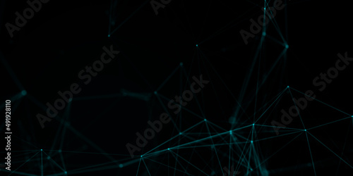 Abstract beautiful geometric background. Abstract plexus futuristic, polygonal space with a dark background. Plexus fantasy. Abstract technology
