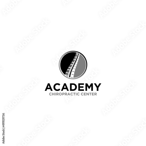 Chiropractic academy logo design