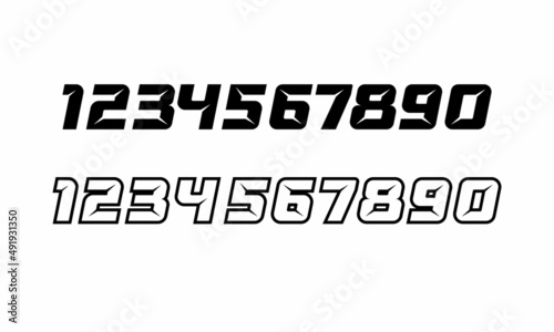 Racing number logo design