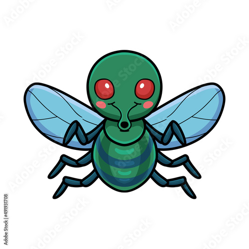 Cute little house fly cartoon