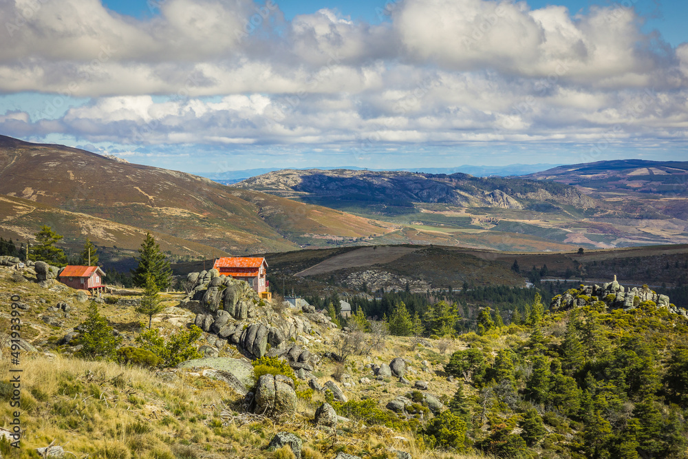 Mountain landscape of the touristic spot of Penhas Douradas - Manteigas, Portugal