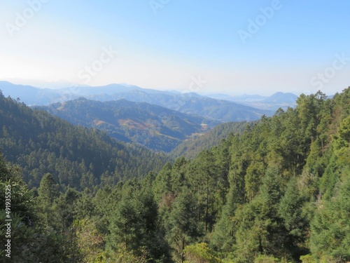 view from the mountain in Michoacan, Mexico