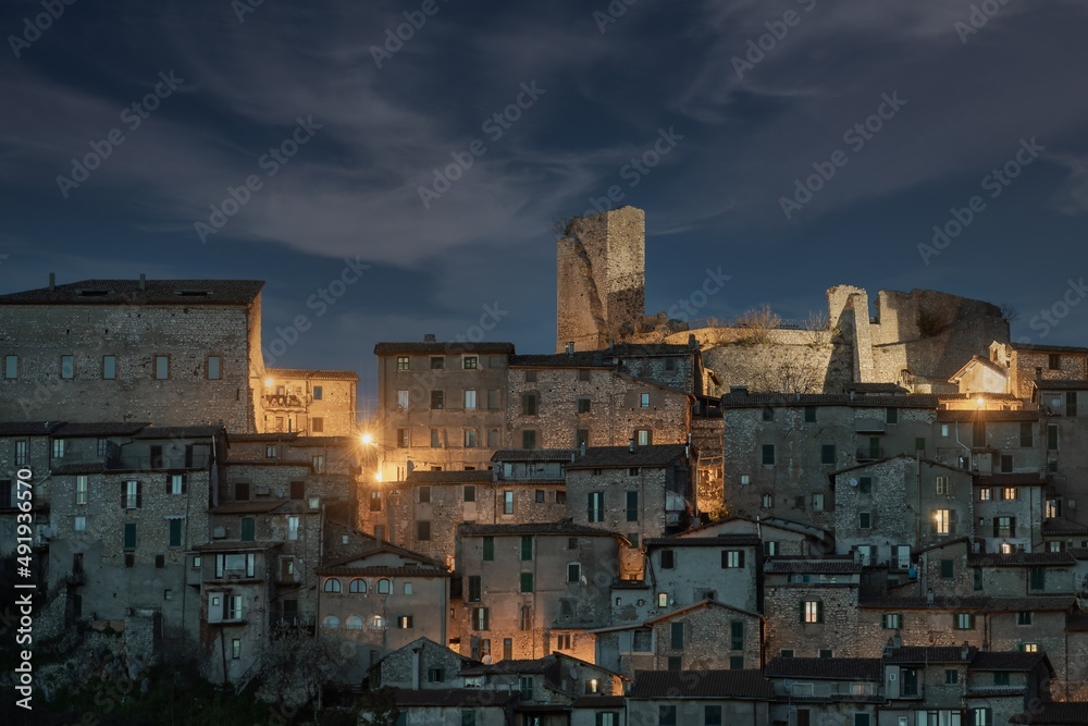 Veduta della Torre medievale - Olevano Romano - Roma - Lazio - Italia