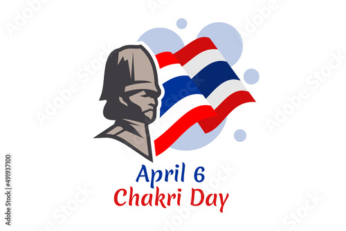 April 6, Chakri Day vector illustration. Suitable for greeting card, poster and banner.