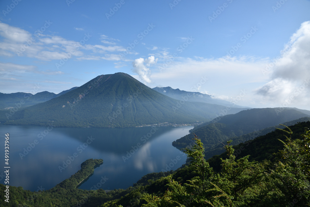Mountain and lake in Nikko, Tochigi, Japan
