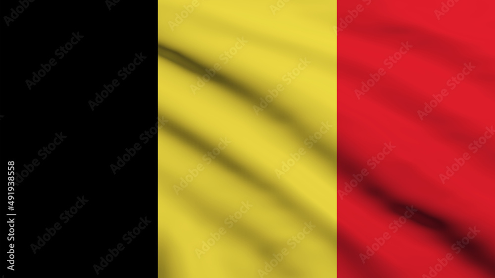 Obraz premium Belgium National Flag Wallpaper Background