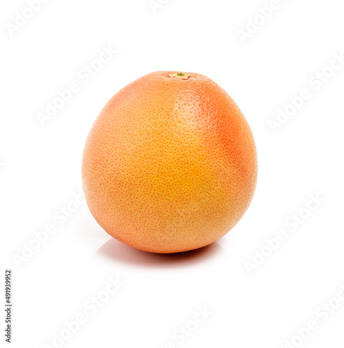 Start your day the fruity way. Studio shot of a single grapefruit isolated on white.