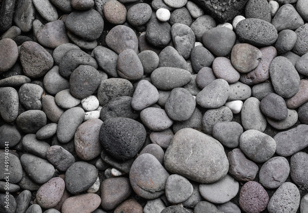 Full frame of pile of different shades of grey stones Full frame of pile of different shades of grey stones