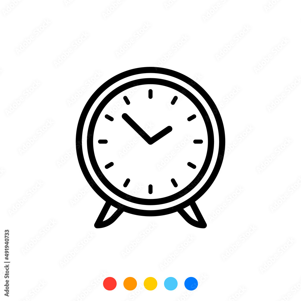 Desktop clock icon, Vector and Illustration. Desktop clock icon, Vector and Illustration.