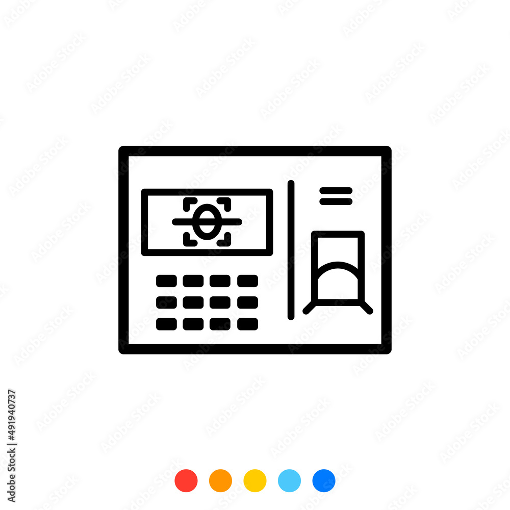Finger scanner icon, Vector and Illustration. Finger scanner icon, Vector and Illustration.