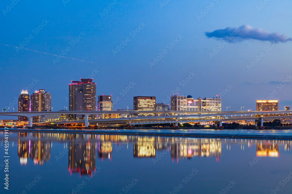 Obraz premium 東京ベイエリア夜景 都市風景