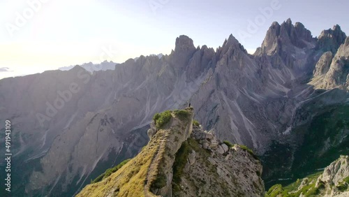 Towers of Mordor Cadini Di Misurina Tre Cime Di Dolomites Italy Drone Ariel