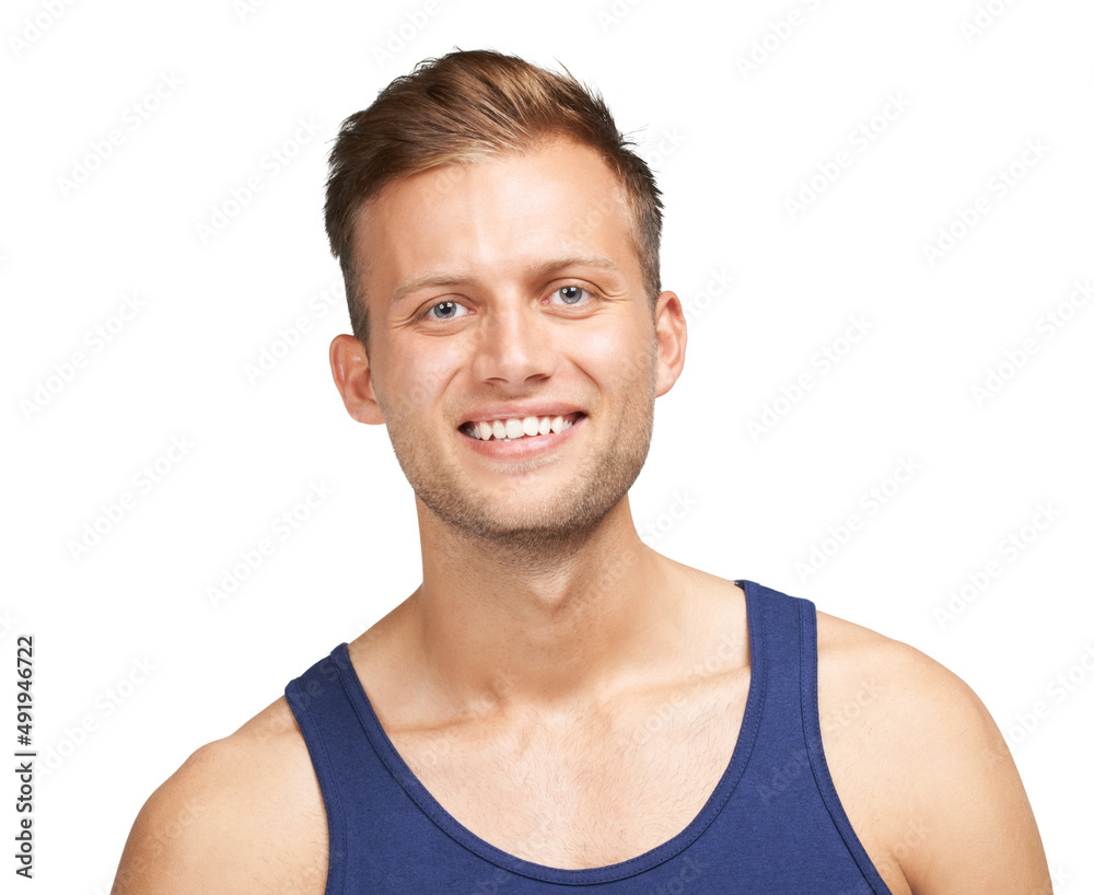 Confidence is everything. Studio portrait of a smiling young man isolated on white. Confidence is everything. Studio portrait of a smiling young man isolated on white.