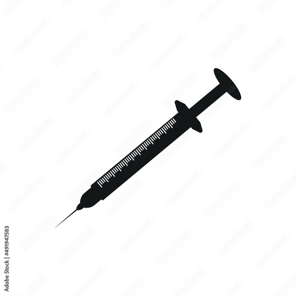 Fototapeta premium injection icon vector. symbol for injecting the corona vaccine. tools used by doctors to treat