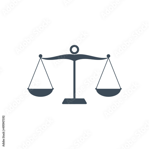 icon vector scales. symbol of law and justice. image of judgment