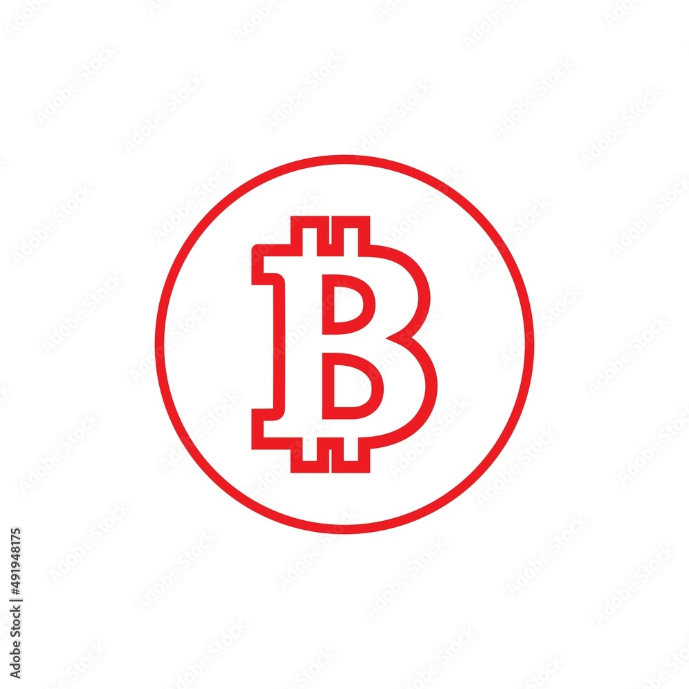 bitcoin crypto B letter logo symbol template design illustration vector bitcoin crypto B letter logo symbol template design illustration vector