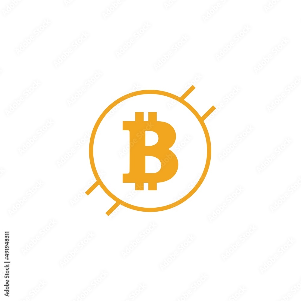 bitcoin crypto B letter logo symbol template design illustration vector bitcoin crypto B letter logo symbol template design illustration vector