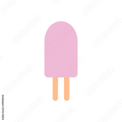 ice crem iwith 2 stick con design vector