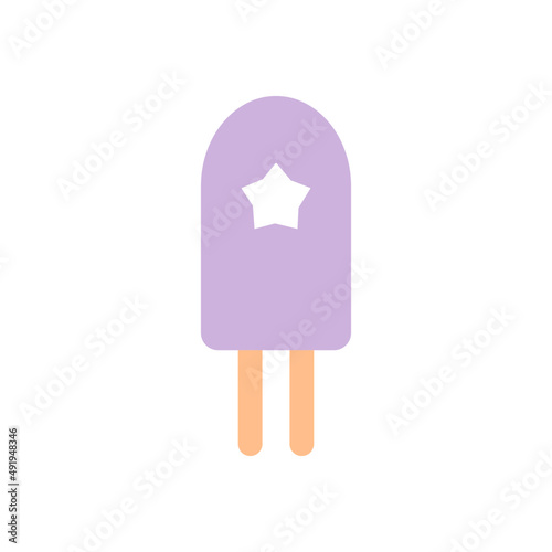 ice cream star icon logo design vector