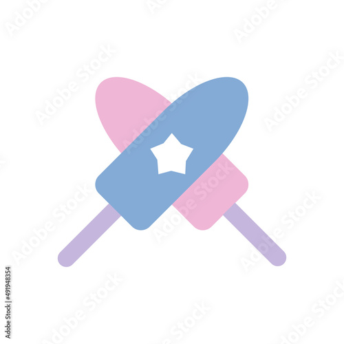 x ice cream star logo icon design vector