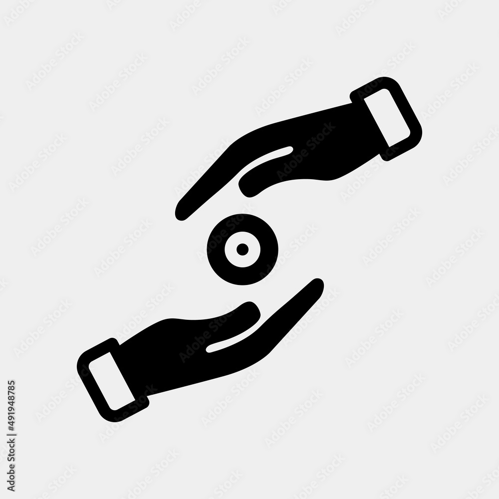 Donation icon in solid style about ramadan, use for website mobile app presentation Donation icon in solid style about ramadan, use for website mobile app presentation
