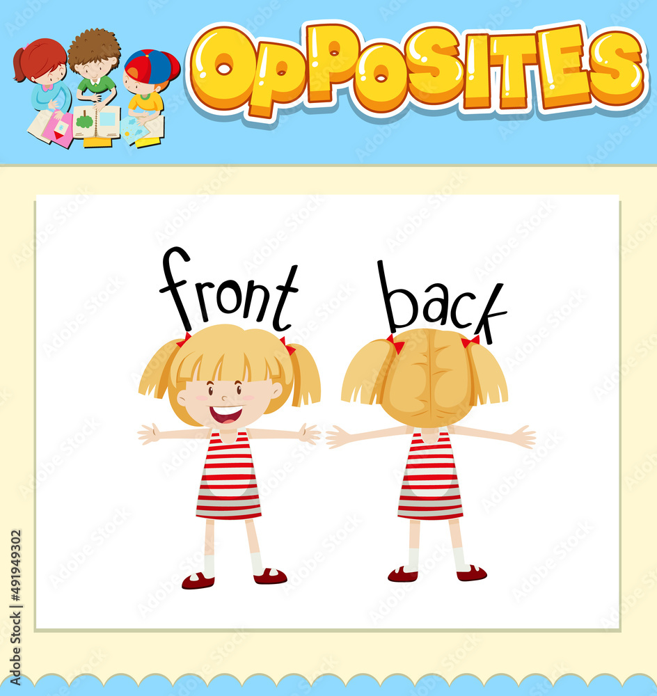 Opposite words for front and back Opposite words for front and back